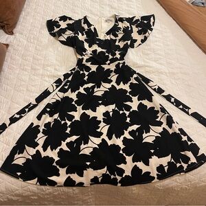 Black and White Floral Dress